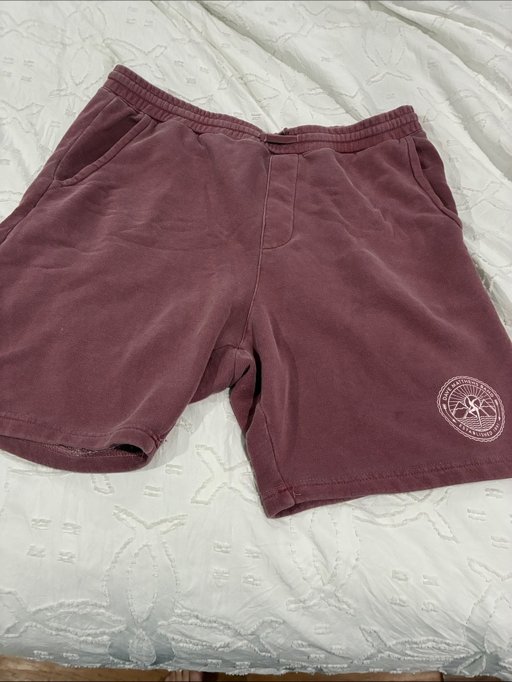 Men's Maroon Athletic DMB Shorts with Logo